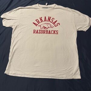 Arkansas Razorbacks White Short Sleeve Tee